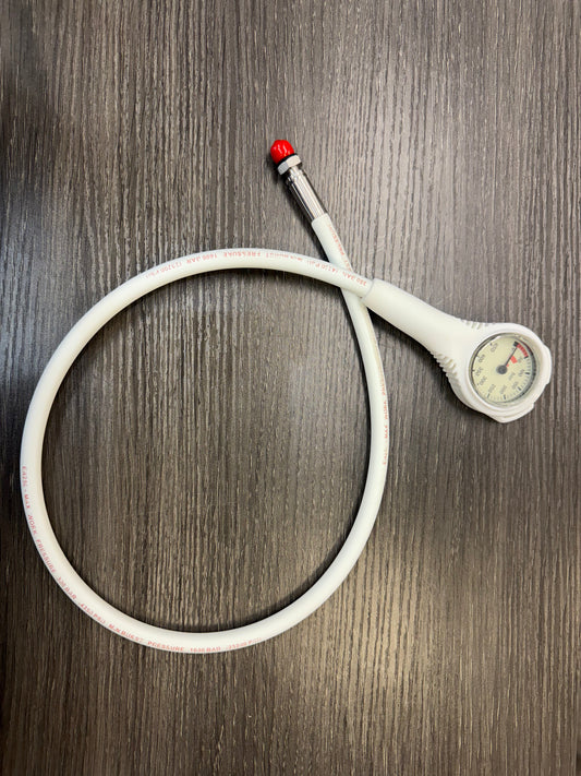HOTDIVE SCUBA HIGH PRESSURE GAUGE SLIM WHITE - BAR